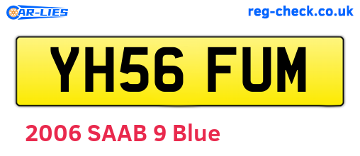 YH56FUM are the vehicle registration plates.