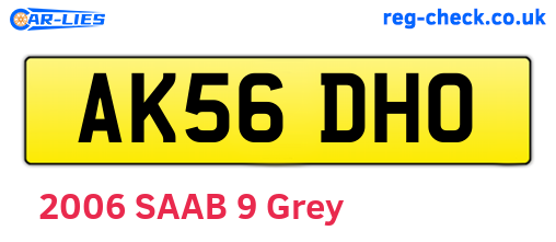 AK56DHO are the vehicle registration plates.