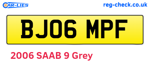 BJ06MPF are the vehicle registration plates.