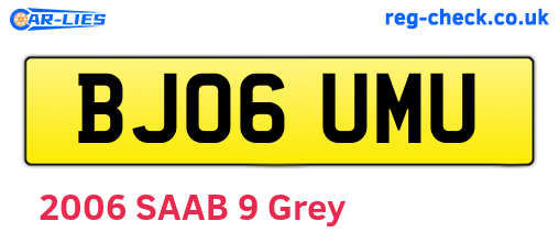 BJ06UMU are the vehicle registration plates.