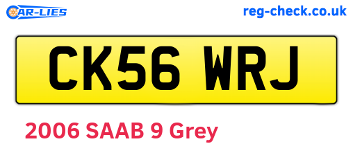 CK56WRJ are the vehicle registration plates.
