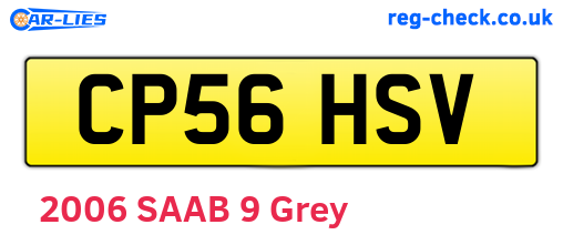 CP56HSV are the vehicle registration plates.