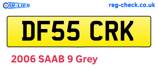 DF55CRK are the vehicle registration plates.