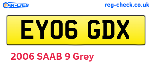 EY06GDX are the vehicle registration plates.
