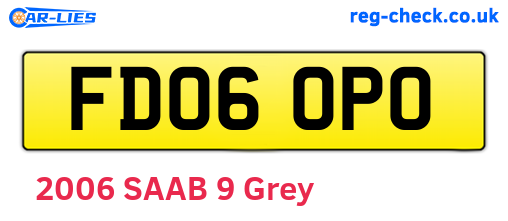 FD06OPO are the vehicle registration plates.