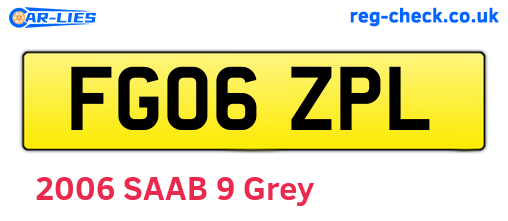 FG06ZPL are the vehicle registration plates.