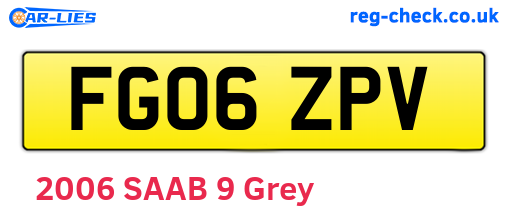 FG06ZPV are the vehicle registration plates.