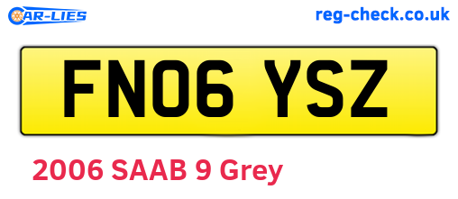 FN06YSZ are the vehicle registration plates.
