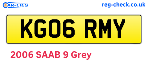 KG06RMY are the vehicle registration plates.