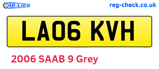 LA06KVH are the vehicle registration plates.