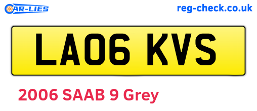 LA06KVS are the vehicle registration plates.