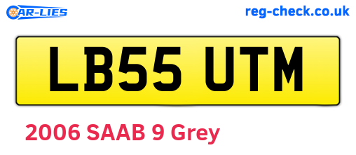 LB55UTM are the vehicle registration plates.