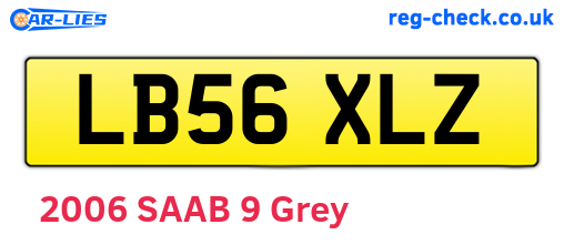 LB56XLZ are the vehicle registration plates.