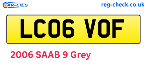 LC06VOF are the vehicle registration plates.