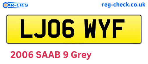 LJ06WYF are the vehicle registration plates.