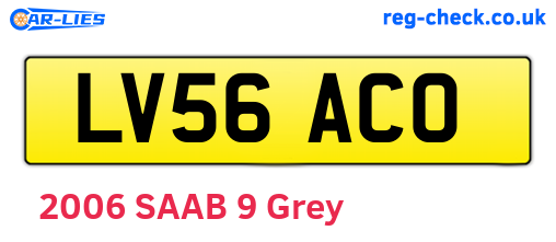 LV56ACO are the vehicle registration plates.