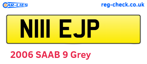 N111EJP are the vehicle registration plates.