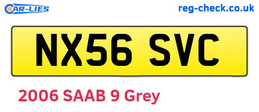 NX56SVC are the vehicle registration plates.