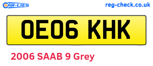 OE06KHK are the vehicle registration plates.