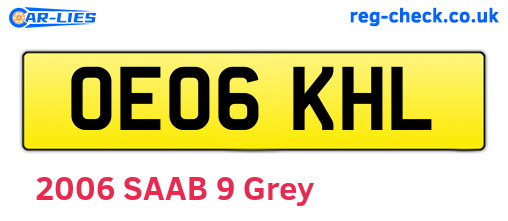 OE06KHL are the vehicle registration plates.