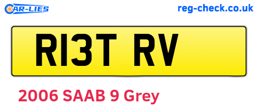 R13TRV are the vehicle registration plates.