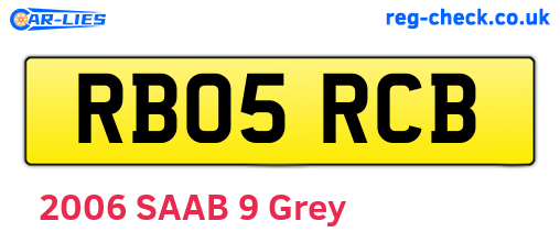 RB05RCB are the vehicle registration plates.