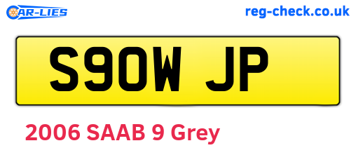 S90WJP are the vehicle registration plates.