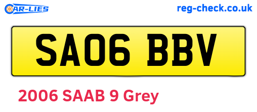 SA06BBV are the vehicle registration plates.