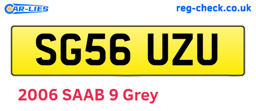 SG56UZU are the vehicle registration plates.