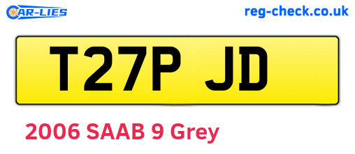 T27PJD are the vehicle registration plates.