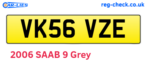 VK56VZE are the vehicle registration plates.