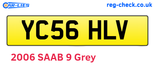 YC56HLV are the vehicle registration plates.