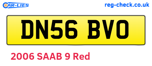 DN56BVO are the vehicle registration plates.