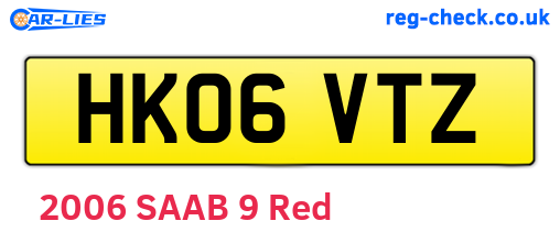 HK06VTZ are the vehicle registration plates.