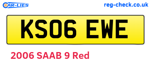 KS06EWE are the vehicle registration plates.