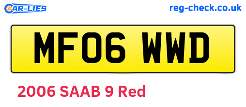 MF06WWD are the vehicle registration plates.