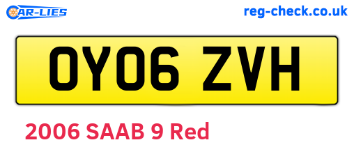 OY06ZVH are the vehicle registration plates.