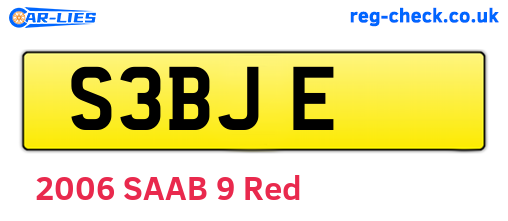 S3BJE are the vehicle registration plates.