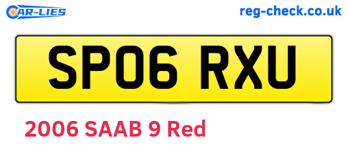 SP06RXU are the vehicle registration plates.