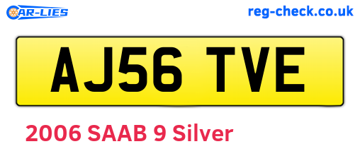 AJ56TVE are the vehicle registration plates.