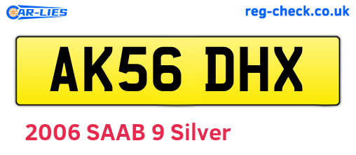 AK56DHX are the vehicle registration plates.