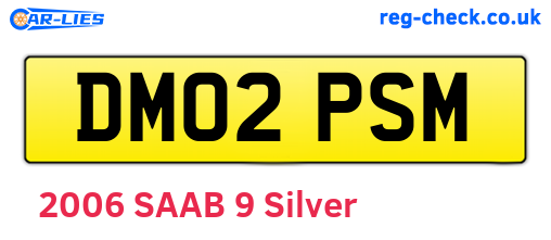 DM02PSM are the vehicle registration plates.
