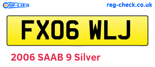 FX06WLJ are the vehicle registration plates.
