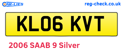 KL06KVT are the vehicle registration plates.