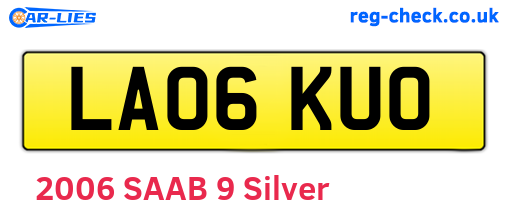 LA06KUO are the vehicle registration plates.