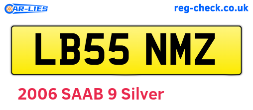 LB55NMZ are the vehicle registration plates.