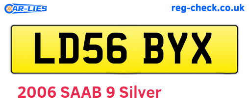LD56BYX are the vehicle registration plates.