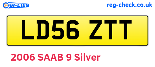 LD56ZTT are the vehicle registration plates.