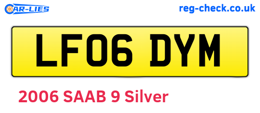LF06DYM are the vehicle registration plates.
