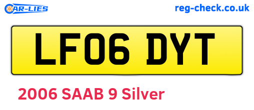 LF06DYT are the vehicle registration plates.